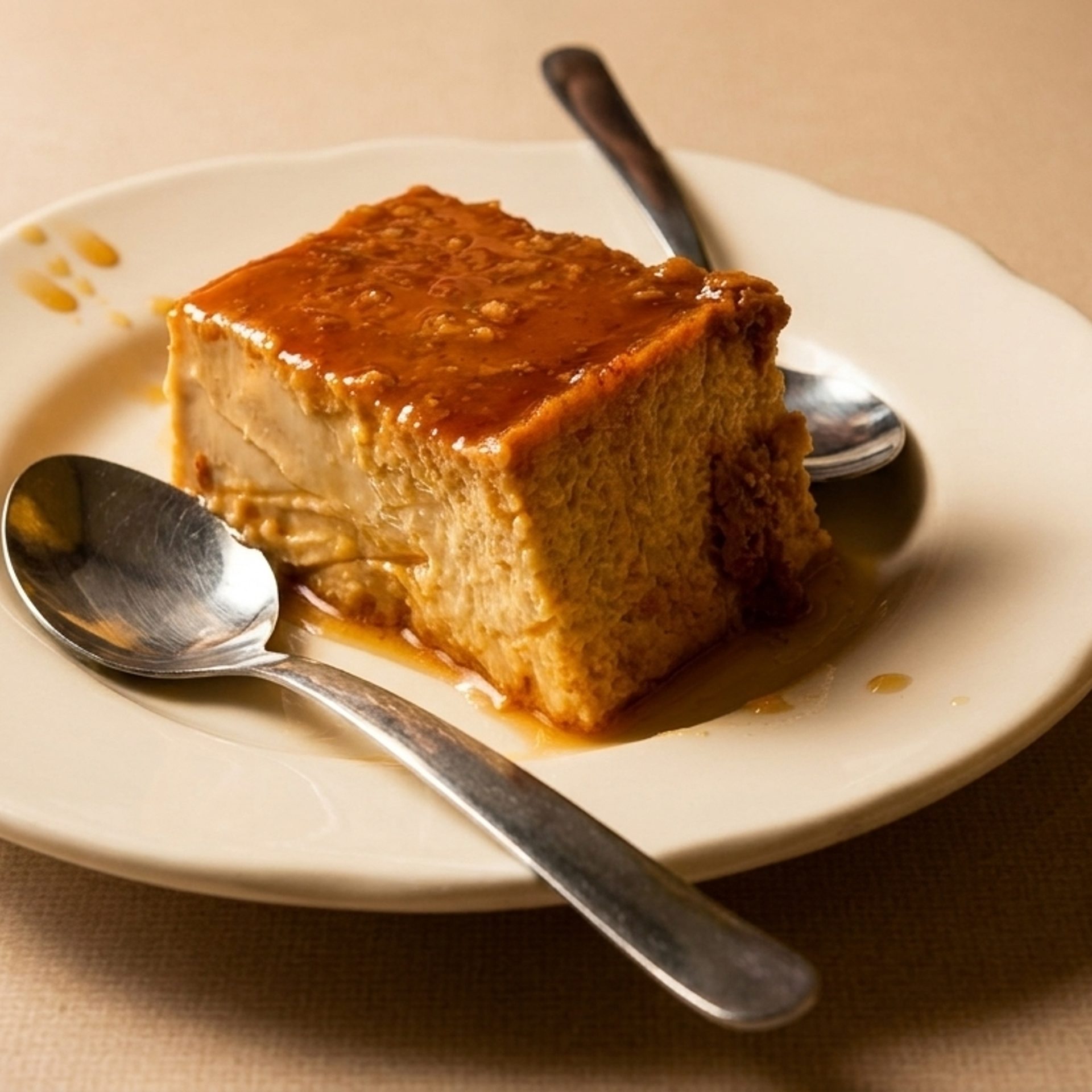 Flan and Fresh-Squeezed Juices